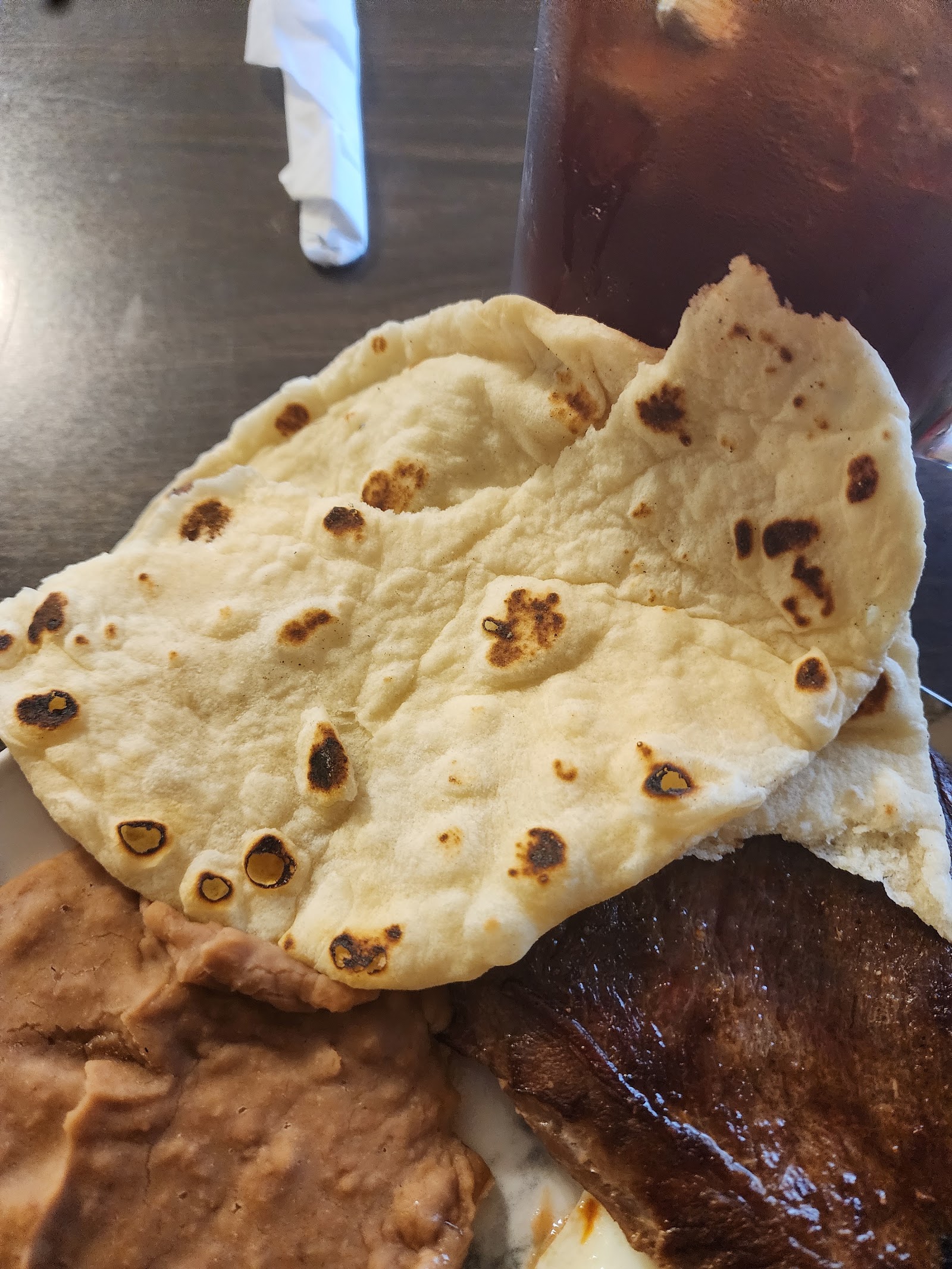 Fresh handmade tortilla at Mí Pueblito Mexican Restaurant